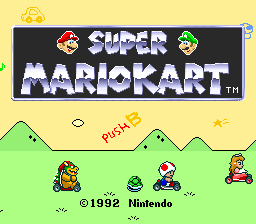 Super Mario Kart (USA) Title Screen